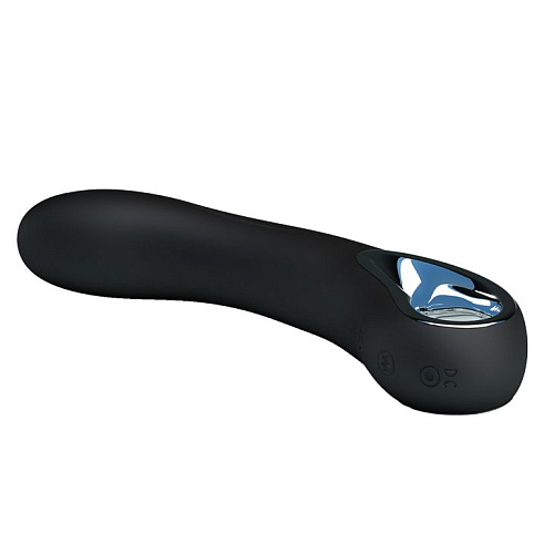 Чёрный гладкий вибратор с 12 видами вибрации Baile Alston BI-014412-1-0801 (19,7 см)