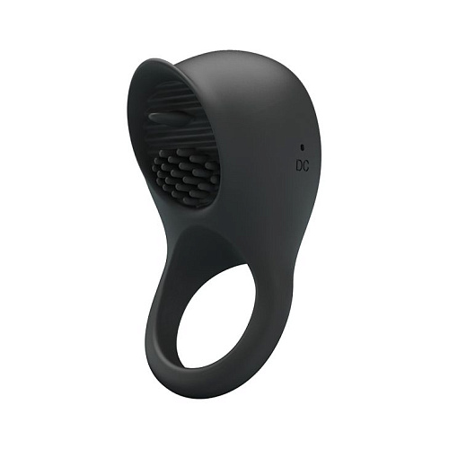 Чёрное эрекционное кольцо Baile Ring Shaking II BI-210216