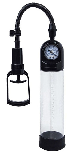 Чёрная вакуумная помпа с манометром и прозрачной колбой A-toys 768001-5