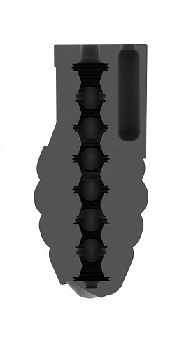 Серый мастурбатор-граната с вибрацией Shots Media BV Stroker No.22 SON022GRY