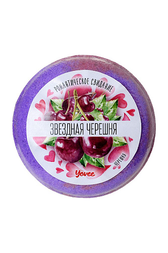 Бомбочка для ванны с ароматом черешни ToyFa «Звездная черешня» 722509