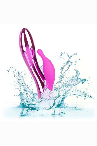 Розовый вибратор-кролик со светодиодной подсветкой California Exotic Novelties Radiance SE-0734-20-3