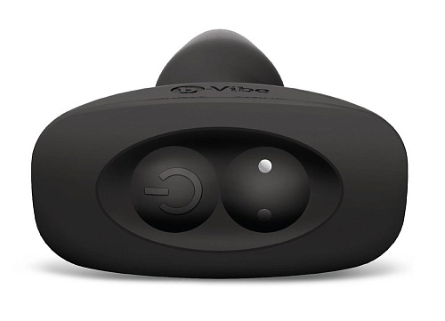 Чёрная вибровтулка с ротацией шариков b-Vibe RIMMING REMOTE CONTROL PLUG BLACK BV-001-BLK (15,2 см)