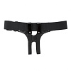 Чёрные универсальные лаковые трусики для страпона БДСМ арсенал 52009ars
