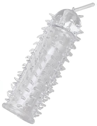 Прозрачная гелевая насадка с усиками Eroticon 30267 (15 см)