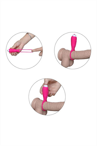 Розовое эрекционное виброкольцо S-HANDE S-HANDE Duets SHD-007