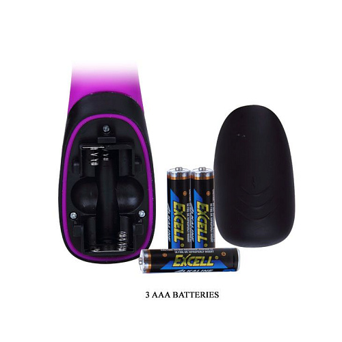 Водонепронецаемый фиолетовый вибромассажёр с технологией Air Pressure Baile BI-014273 (21 см)