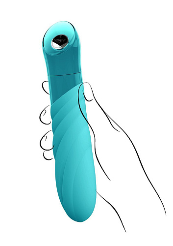 Соблазнительный голубой вибратор Jopen Vela JO-8055-05-3