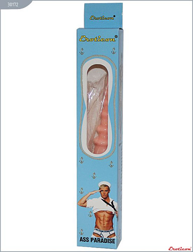 Телесный гелевый анальный вибратор Eroticon 30172 (20,5 см)