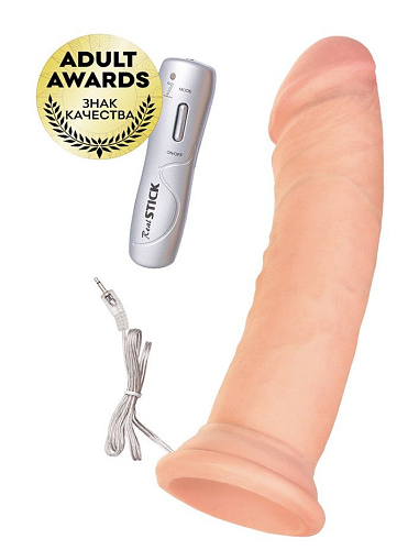 Телесный вибромассажёр на присоске ToyFa 981038 (18 см)