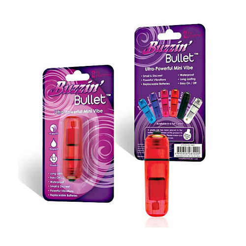 Компактный красный стимулятор вибропулька Lux Fetish ZZ1-RED (6 см)