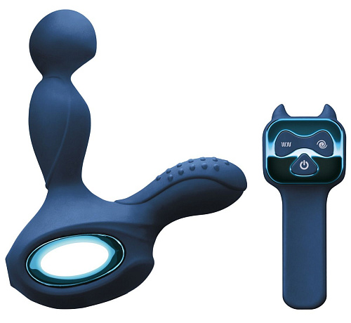 Синий вибромассажёр простаты с пультом NS Novelties Orbit NSN-1101-57 (14,6 см)
