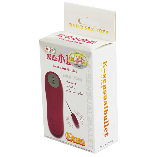 Миниатюрная розовая вибропуля с выносным пультом Baile BI-014146