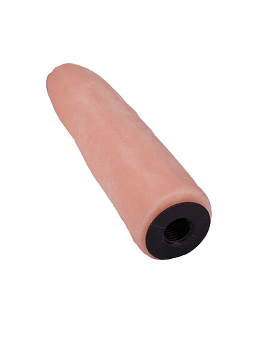 Чёрный пояс-трусики с телесной насадкой LOVETOY (А-Полимер) Soft-Prince 330403 (18,5 см)