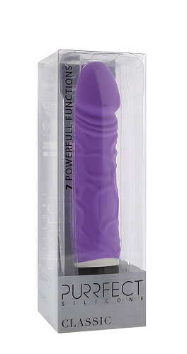 Фиолетовый вибратор-реалистик Dream Toys PURRFECT SILICONE CLASSIC 6.5INCH 20779 (16,5 см)