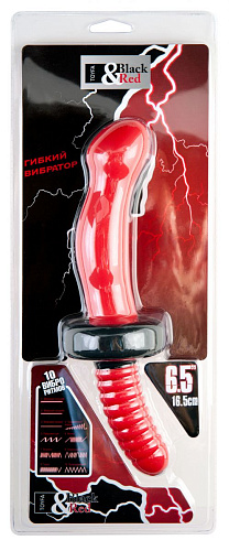 Красный двусторонний вибратор ToyFa 901337-9 (28 см)