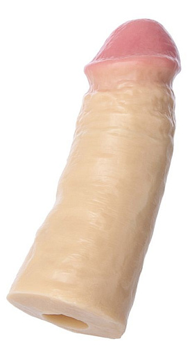 Реалистичный фаллос-насадка телесного цвета ToyFa RealStick #449 964049 (15,5 см)