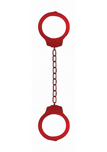 Металлические красные оковы Shots Media BV Pleasure Legcuffs OU006RED