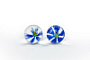Прозрачные вагинальные шарики Topco Sales TLC CyberGlass Ben Wa Balls Blue Blossom 1003052
