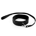 Чёрный ошейник с поводком БДСМ арсенал My Rules 6903-1ars