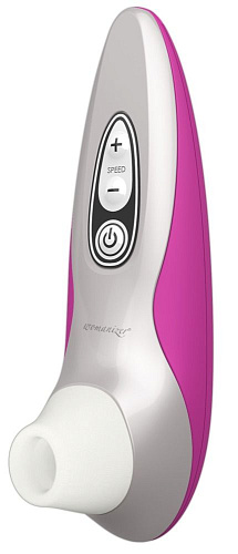 Розово-серебристый бесконтактный стимулятор клитора Womanizer Pro40 0587443