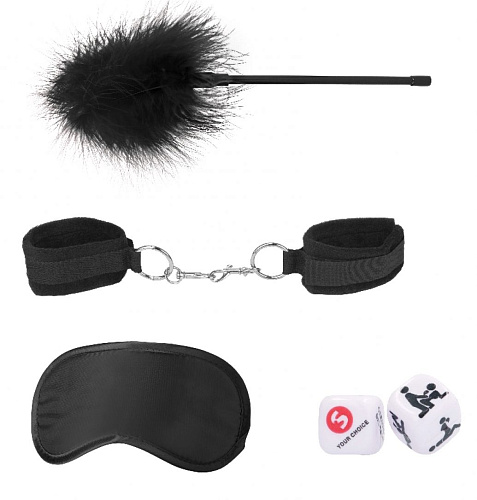 Чёрный игровой набор Shots Media BV Introductory Bondage Kit №2 OU365BLK