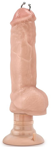 Телесный реалистичный вибратор с пирсингом Blush Novelties Bad Boy Next Door BL-17583 (33 см)