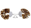 Металлические наручники с мехом под тигра Pipedream Original Furry Cuffs PD3804-42