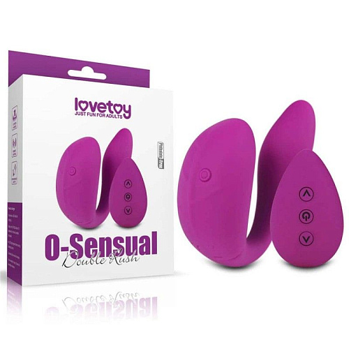 Фиолетовый вибратор для пар Lovetoy O-Sensual Double Rush LV431212