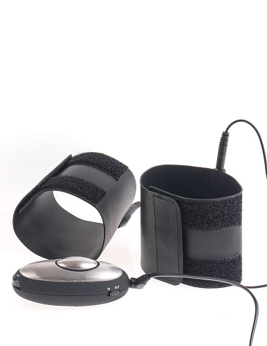 Чёрные манжеты для электростимуляции Pipedream OBEDIENCE KIT PD3723-08