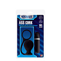 Чёрная анальная вибровтулка Dream Toys MENZSTUFF ASS CORK WIDE 20911 (7,5 см)