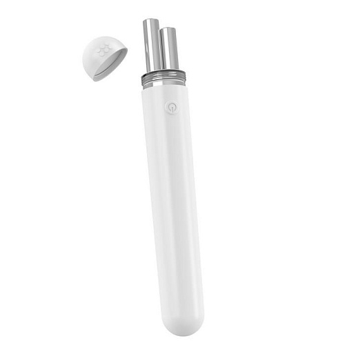 Белый классический вибратор OVO F5 WHITE (18 см)