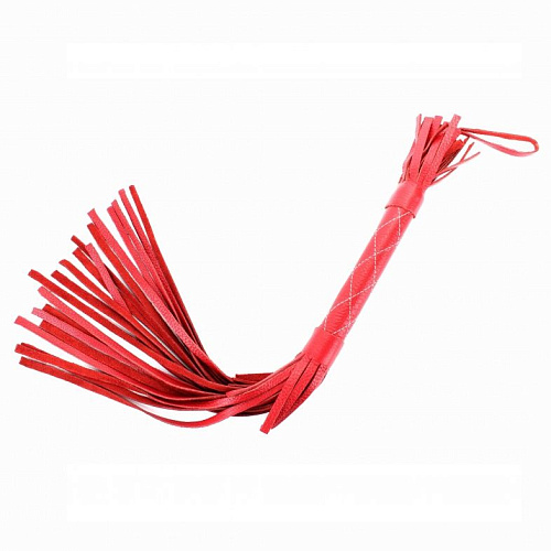 Красная плетка из натуральной кожи БДСМ арсенал 54007