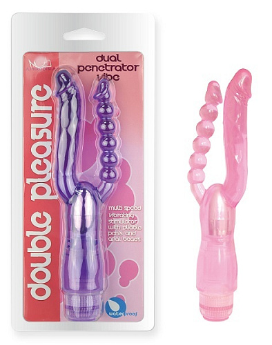 Двойной фиолетовый вибратор Howells Dual Panetrator 83050-purple