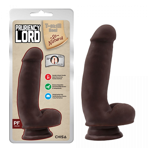 Коричневый фаллоимитатор Chisa Pruriency Lord CN-711715744 (17,5 см)