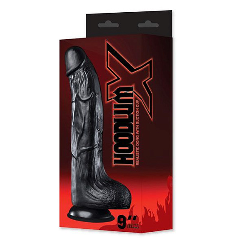 Чёрный фаллоимитатор NMC HOODLUM 9INCH REALISTIC DONG 111819 (23 см)