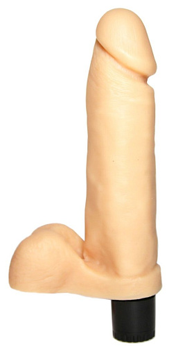 Реалистичный вибратор телесного цвета с мошонкой Сумерки богов №1 102-01 BX SB (18,5 см)