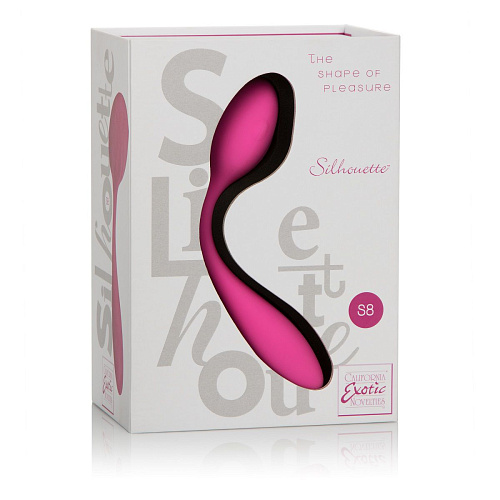 Розовый перезаряжаемый вибромассажёр California Exotic Novelties Silhouette S8 SE-4590-25-3