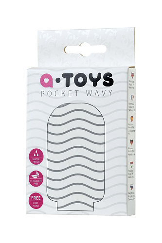 Белый мастурбатор A-toys Pocket Wavy 763008