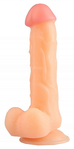 Телесный реалистичный фаллоимитатор на присоске Сумерки богов 1015-63 BX DD (24 см)