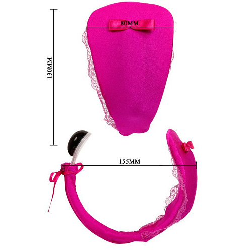 Ярко-розовые G-стринги с вибрацией Baile BI-014072-0101S