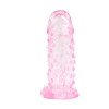 Розовая насадка на пенис с пупырышками и усиками Baile BI-026203-0101 (13 см)