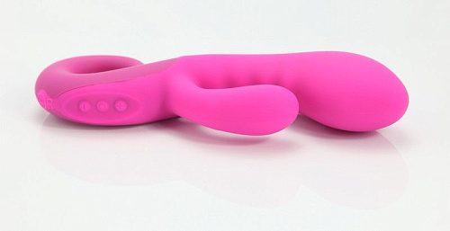 Розовый вибратор с клиторальным отростком Odeco Cupid OD-8109RV ROSA (17,8 см)