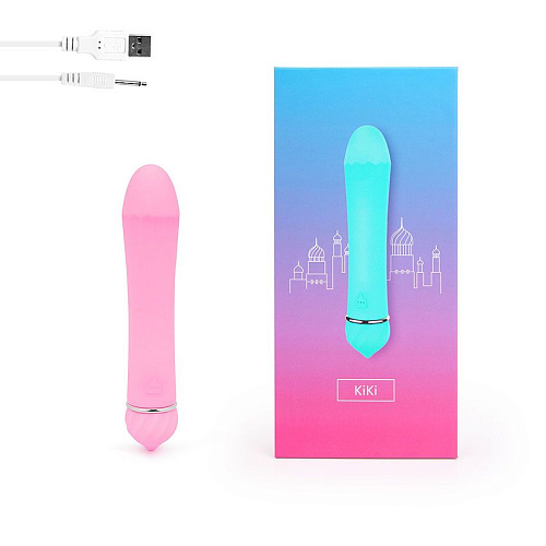 Розовый гладкий вибратор с 11 режимами вибрации A-LOVING 2040-6 (11,5 см)