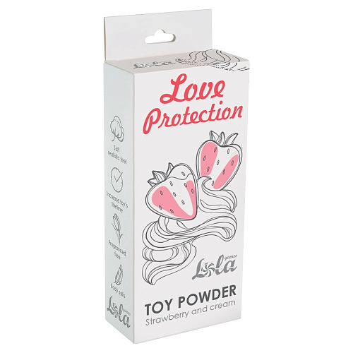 Пудра для игрушек Love Protection с ароматом клубники со сливками - 30 гр. Lola toys 1820-01Lola