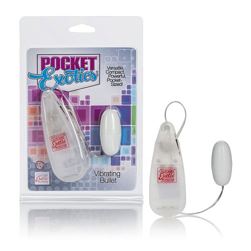 Виброяйцо белого цвета California Exotic Novelties Pocket Exotics Vibrating Bullet SE-1106-09-2