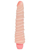 Гнущийся вибратор со спиралевидным рельефом телесного цвета Eroticon 30333 (19,8 см)