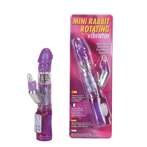 Вибратор с ротацией Seven Creations MINI RABBIT ROTATION VIBRATOR 2K875CLV-INBCDSC (13 см)