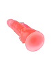 Двойной фаллоимитатор с шипами и присоской розового цвета LOVETOY (А-Полимер) 214800 (17 см)