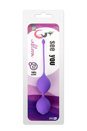 Фиолетовые вагинальные шарики Dream Toys SEE YOU IN BLOOM DUO BALLS 29MM 21232